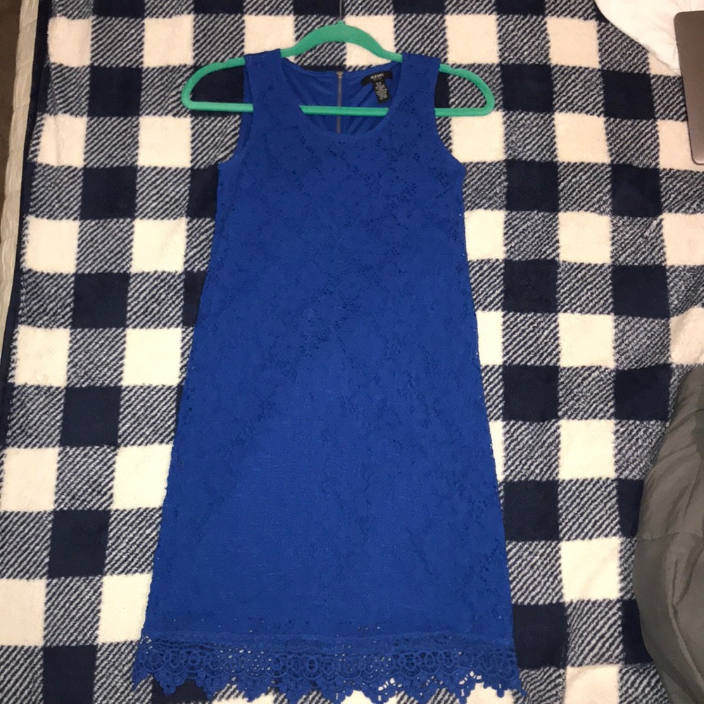 Blue lacy dress